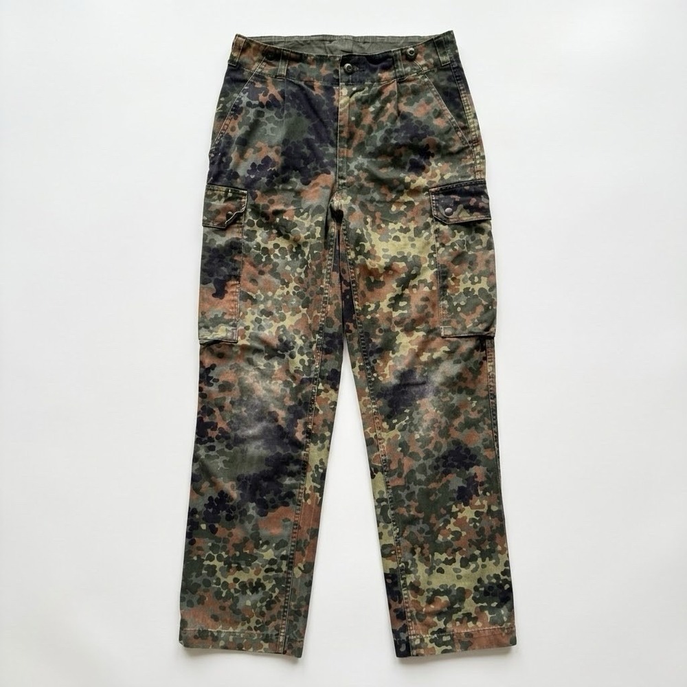 Vintage German Army Flecktarn Camo Cargo Pants Bundeswehr Wahler 2001 Gr 6 30x30